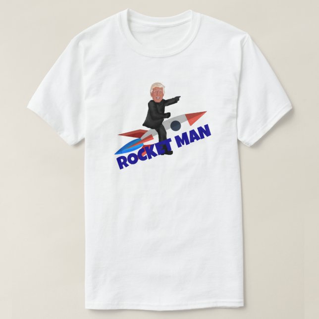 Trump Rides a Rocket T-Shirt (Design Front)