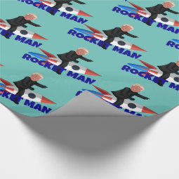 Trump Rides a Rocket Wrapping Paper | Zazzle