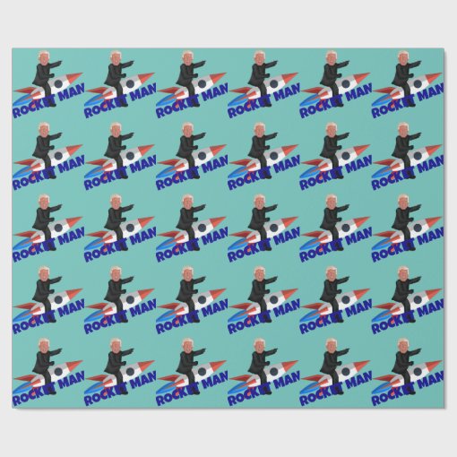Trump Rides a Rocket Wrapping Paper | Zazzle
