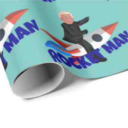 Trump Rides a Rocket Wrapping Paper | Zazzle