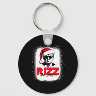 Trump Rizz The Season Christmas Funny Donald Trump Keychain
