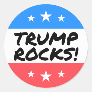 TRUMP ROCKS round sticker