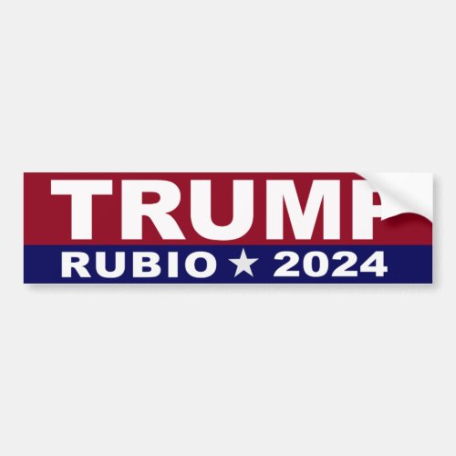 Trump Rubio 2024 Bumper Sticker 