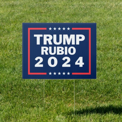 Trump Rubio 2024 Yard Sign