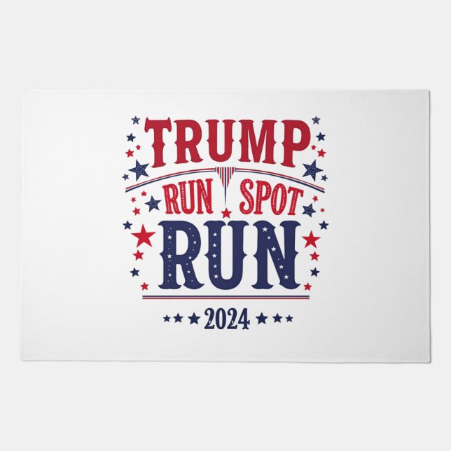 Trump Run Spot Run Funny Election Debate  Doormat (Front)