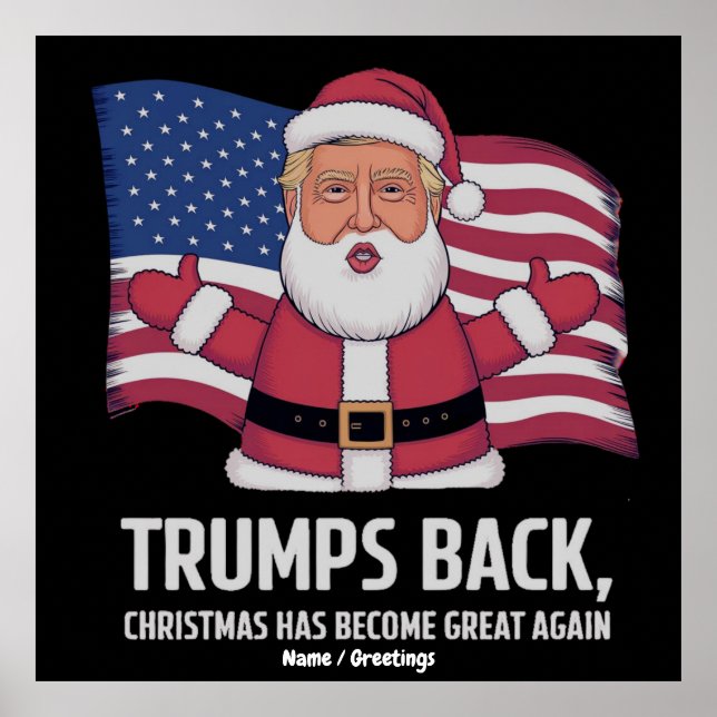 Trump’s Back: Christmas Has Become Great Again Poster (Front)