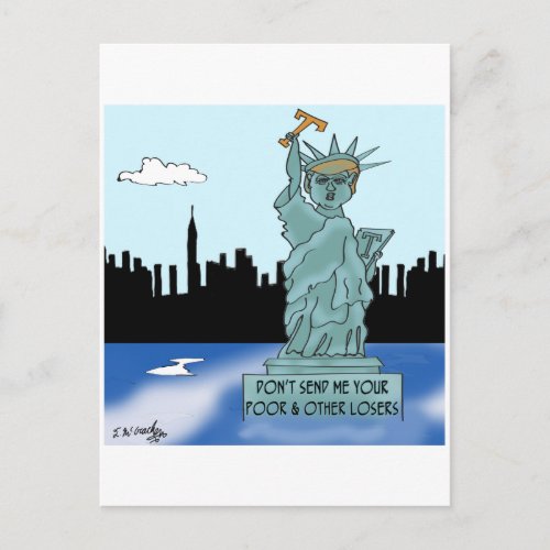 Trumps Statue of Liberty Postcard