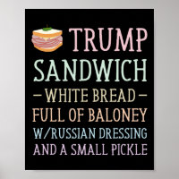Trump Sandwich Sign Funny
