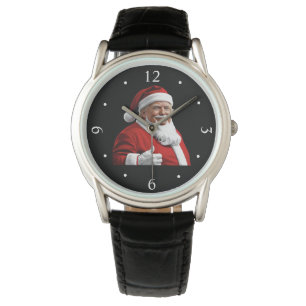 Trump Santa Christmas: Festive Patriotic Design Watch