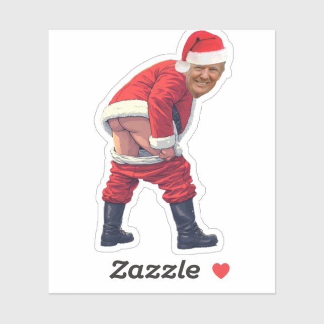 trump santa  Donald Trump Statue  Sticker (Sheet)
