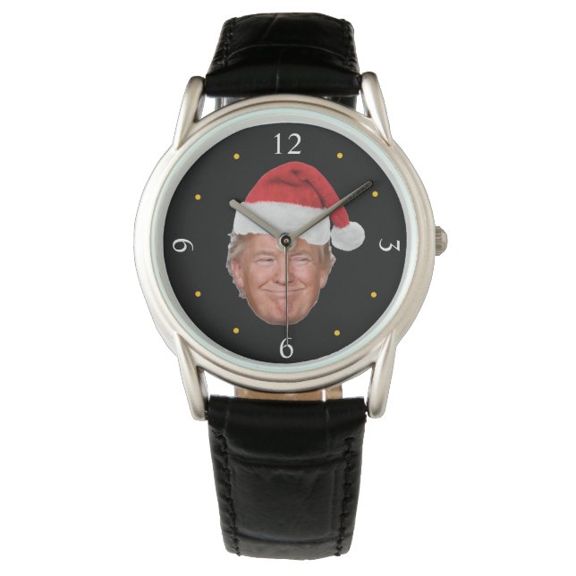 Trump Santa Hat: Patriotic Christmas Design Watch (Front)