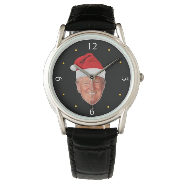 Trump Santa Hat: Patriotic Christmas Design Watch (Front)