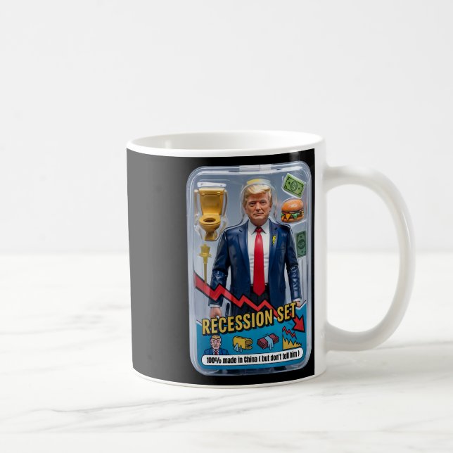 Trump Satire Survived Recession Box Set Action Fig Coffee Mug (Right)