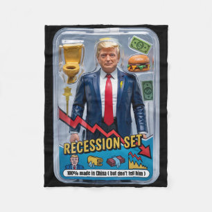 Trump Satire Survived Recession Box Set Action Fig Fleece Blanket