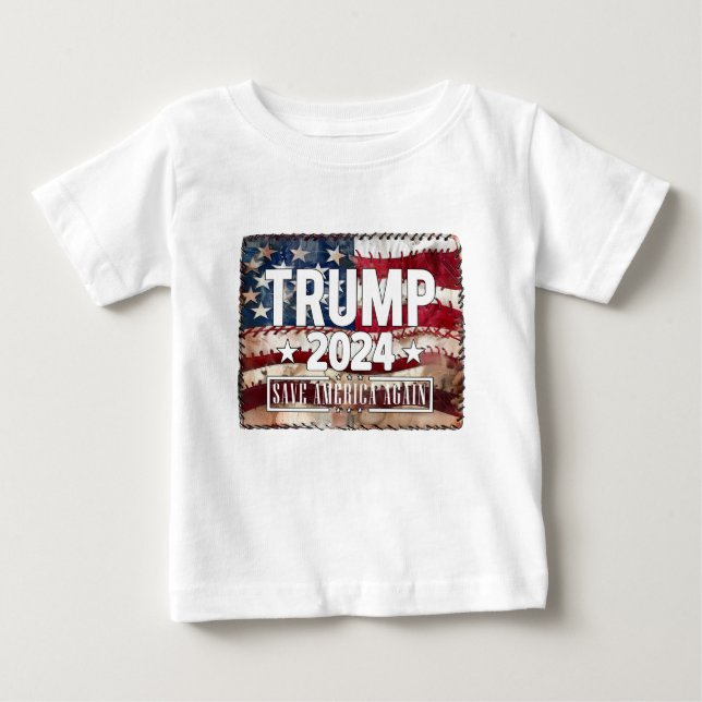 Trump! save America again. Baby T-Shirt (Front)