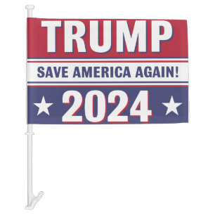 Trump save America again Custom Car Flag
