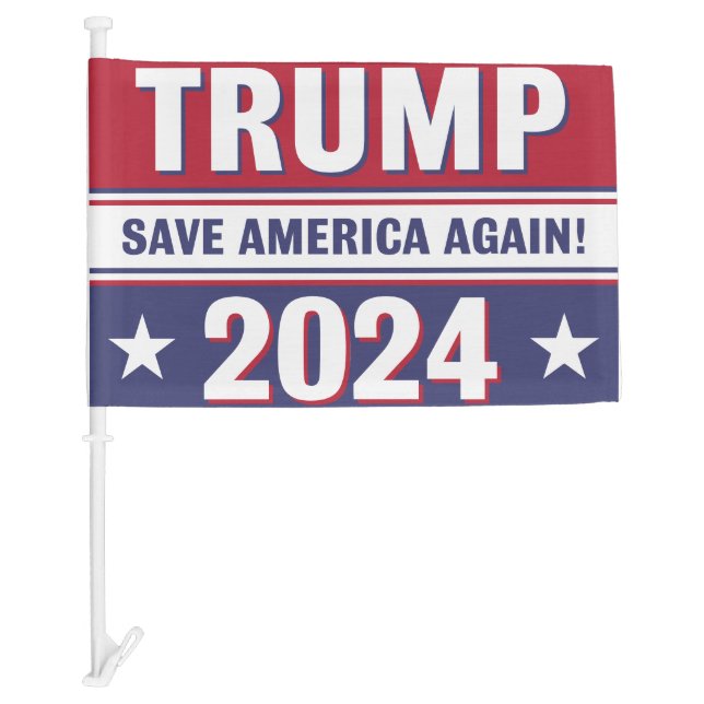 Trump save America again Custom Car Flag (Front)