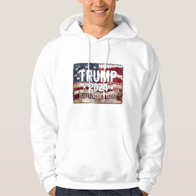 Trump! save America again. Hoodie (Front)