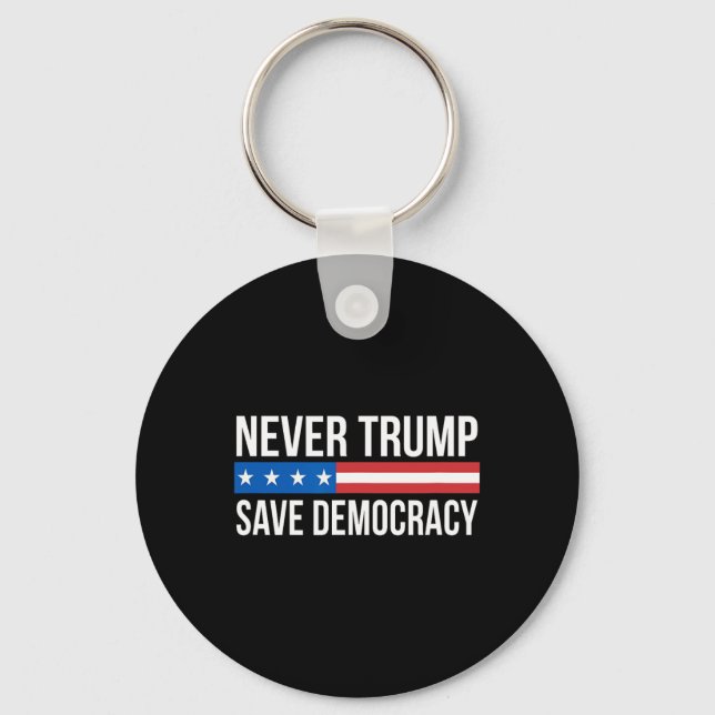 Trump - Save Democracy -  Keychain (Front)