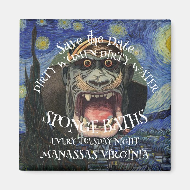 Trump SAVE THE DATE DIRTY WOMEN SPONGE BATHS Magnet (Front)