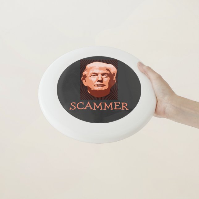 Trump Scammer Wham-O Frisbee (In Hand)