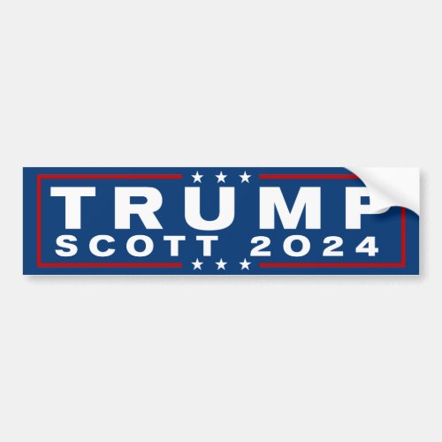 Trump Scott 2024 Bumper Sticker