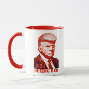 Trump Seeing Red Unofficial Mug Shot Trump 2024