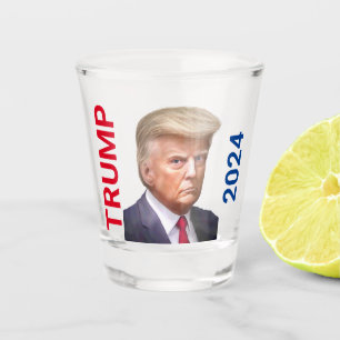 Trump Seeing Red Unofficial Mug Shot Trump 2024 Glass