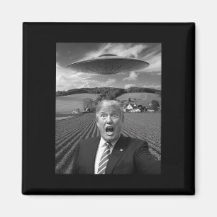 Trump Selfie With Alien Ufo Funny Trump Gifts For Magnet