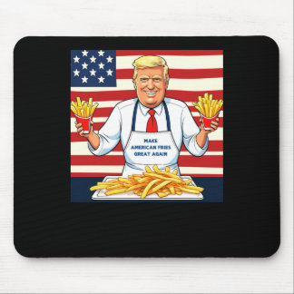 Trump Serving Mcdonalds Fries Mouse Pad