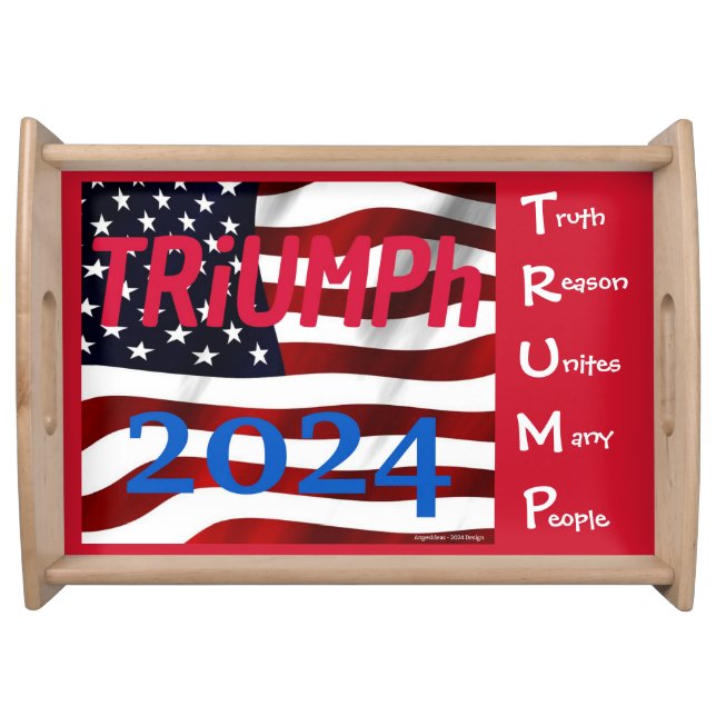 TRUMP Serving Tray - "TRiUMPh 2024" (Front)