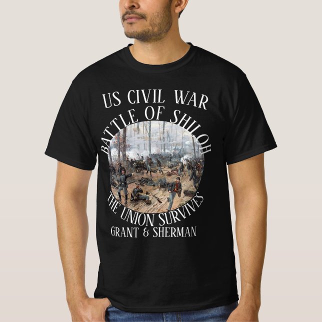 TRUMP SHILOH US CIVIL WAR GRANT & SHERMAN T-Shirt (Front)