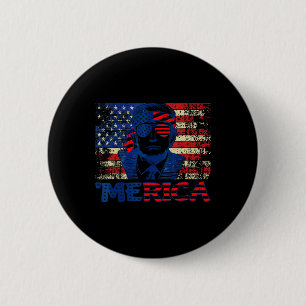 Trump Shirts Fourth 4th Of July Trump American Fla Button