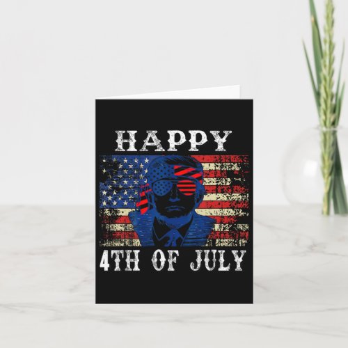 Trump Shirts Happy 4th Of July American Flag Men W Card