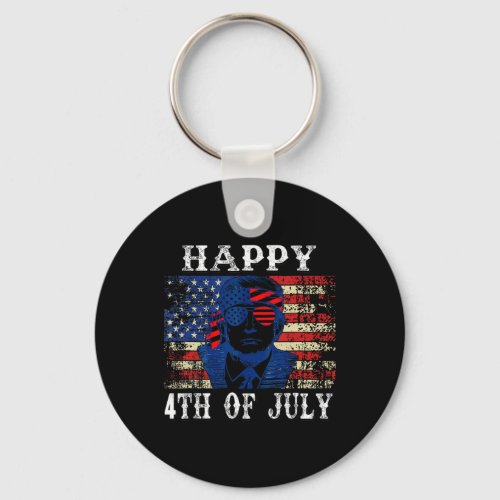 Trump Shirts Happy 4th Of July American Flag Men W Keychain