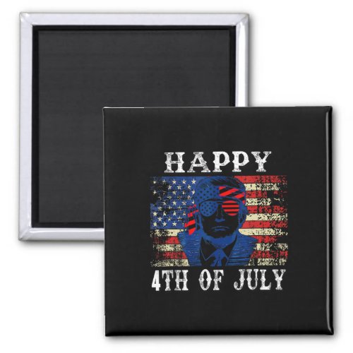 Trump Shirts Happy 4th Of July American Flag Men W Magnet