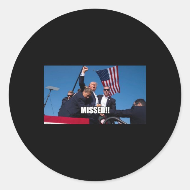 Trump Shot 2024  Classic Round Sticker (Front)