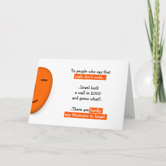 Trump Shutdown The Wall Mexicans and Israel Humor Card