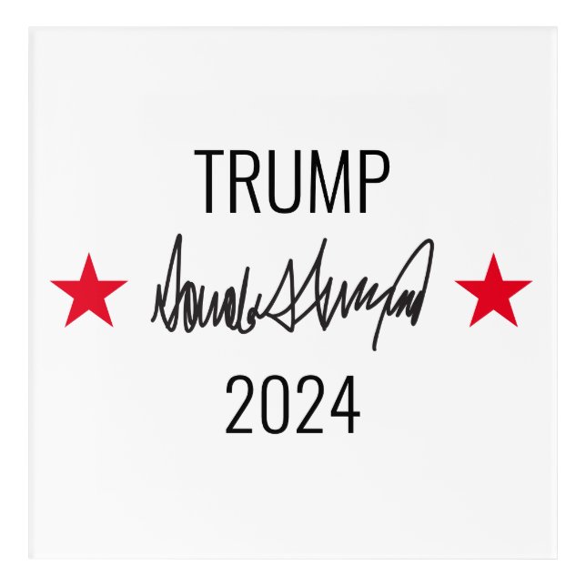 Trump Signature Acrylic Print (Front)