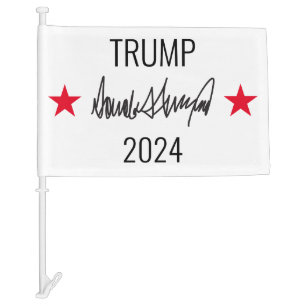 Trump Signature Car Flag
