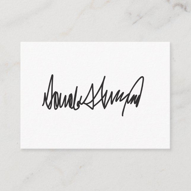 Trump Signature  Enclosure Card (Front)