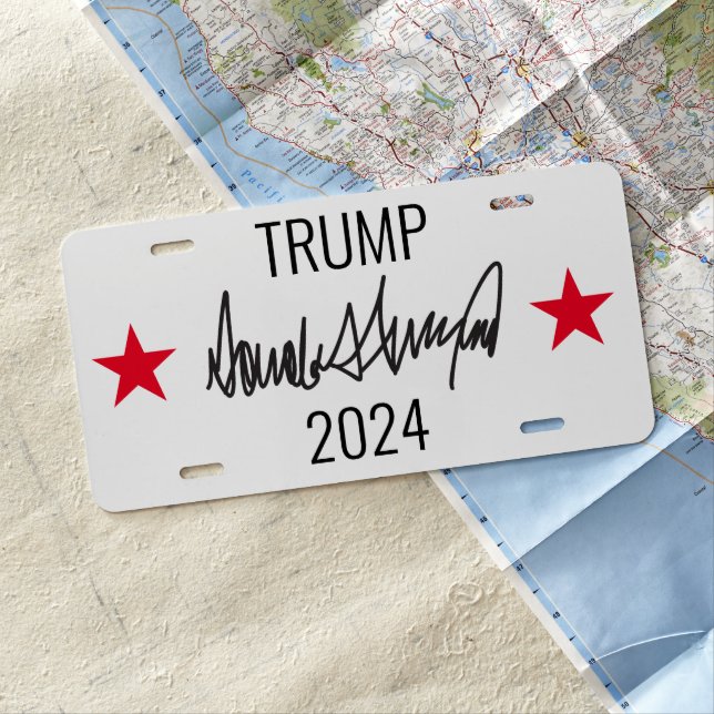 Trump Signature License Plate (In Situ)