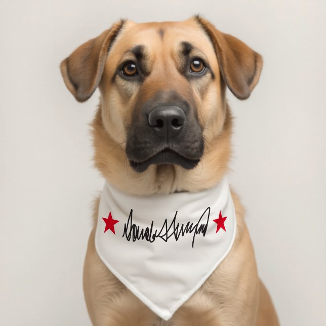 Trump Signature  Pet Bandana Collar (Dog 2)