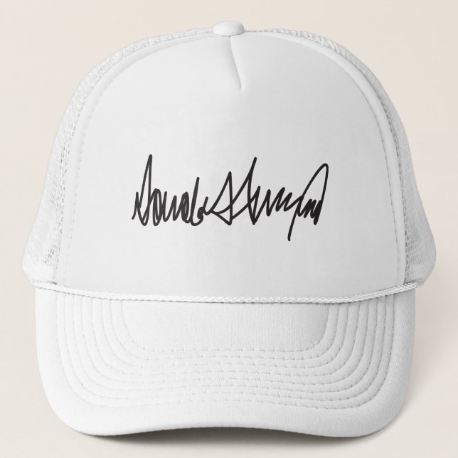 Trump Signature Trucker Hat (Front)