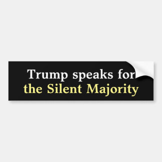 Trump Silent Majority Bumper Sticker. Sticker