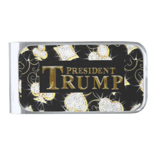 TRUMP SILVER FINISH MONEY CLIP