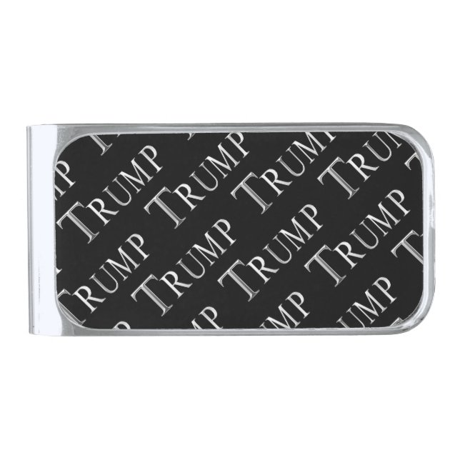 TRUMP SILVER FINISH MONEY CLIP (Front)