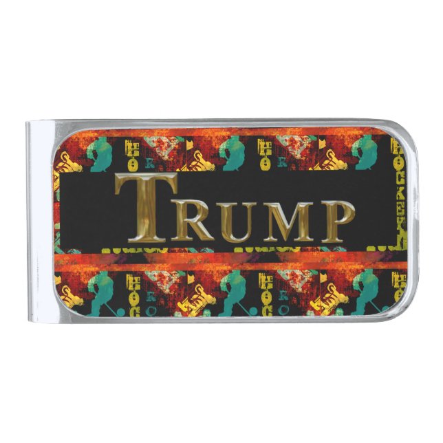 TRUMP SILVER FINISH MONEY CLIP (Front)