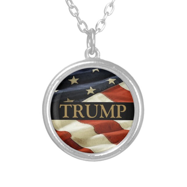 TRUMP SILVER PLATED NECKLACE (Front)