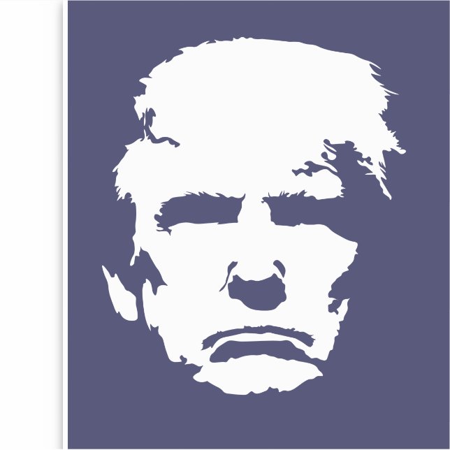 TRUMP simple silhouette Sticker (Front)